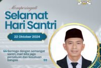 Ketua Fraksi Amanat Bintang Sejahtera menyampaikan selamat hari santri yang jatuh pada tanggal 22 Oktober 2024