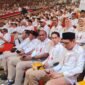 Tampak Hadir Ketua DPD Gerindra Papua Barat Muhamad Lakotani dan Pengurus DPC Kabupaten Fakfak pada perayaan puncak Hari Ulang Tahun (HUT) ke-17 Partai Gerindra di Sentul International Convention Center (SICC), Jawa Barat (15/2/2025).