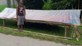Foto. Ahmadi, salah satu pengepul pala Tomandin di Kampung Kwagas, Distrik Kayauni, Kabupaten Fakfak.